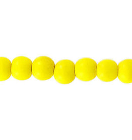 Wood 6mm Yellow 15" Strand  approx  x65 Beads