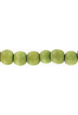 Wood 6mm Olive Green 15" Strand  approx  x65 Beads