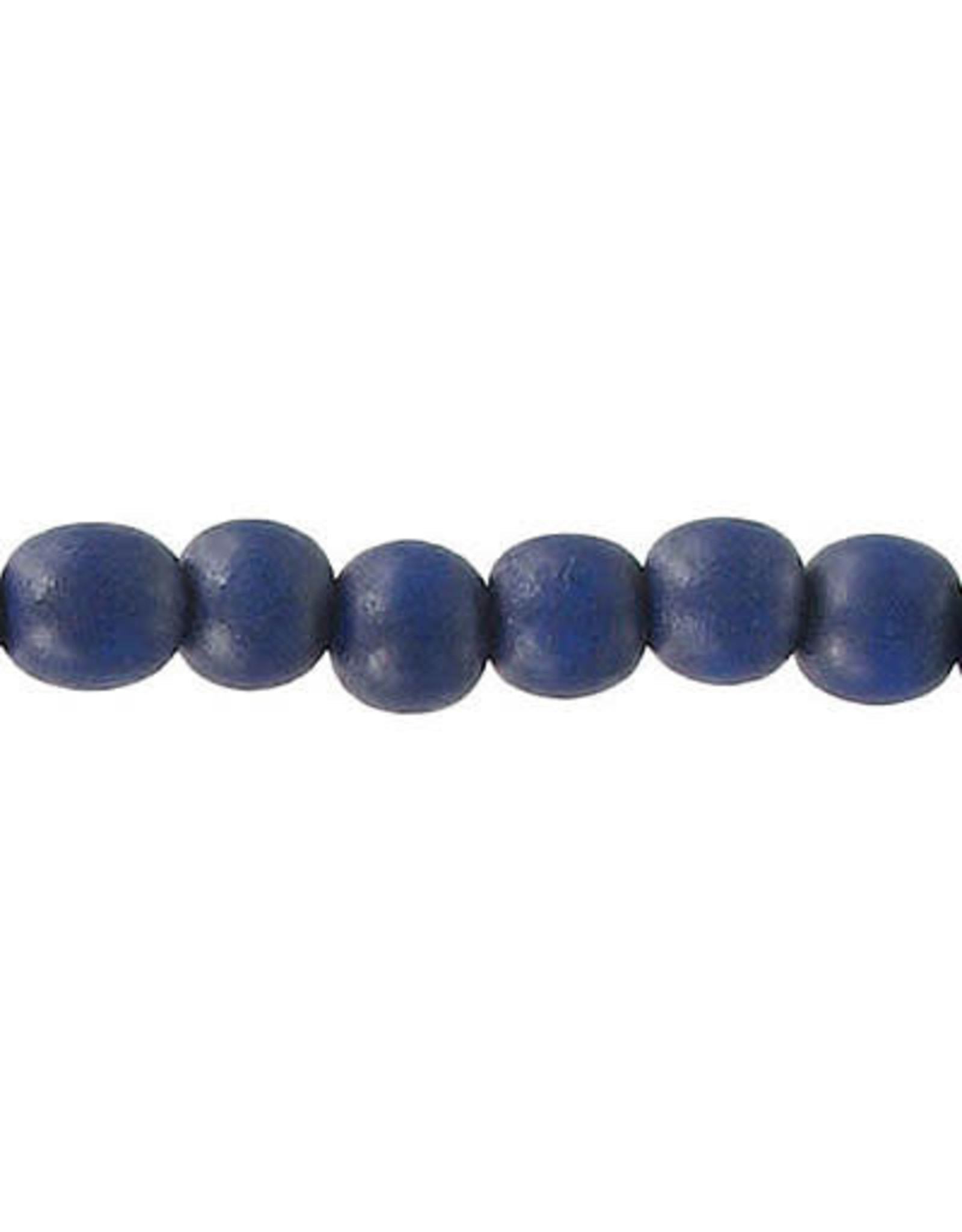 Wood 6mm  Blue 15" Strand  approx  x65 Beads