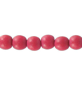 Wood 8mm  Red 15" Strand  approx  x50