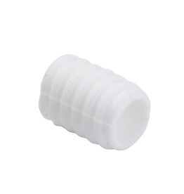 Stopper Beads 10x6mm  White  x10