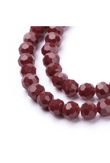 4mm Round Opaque Red  x95