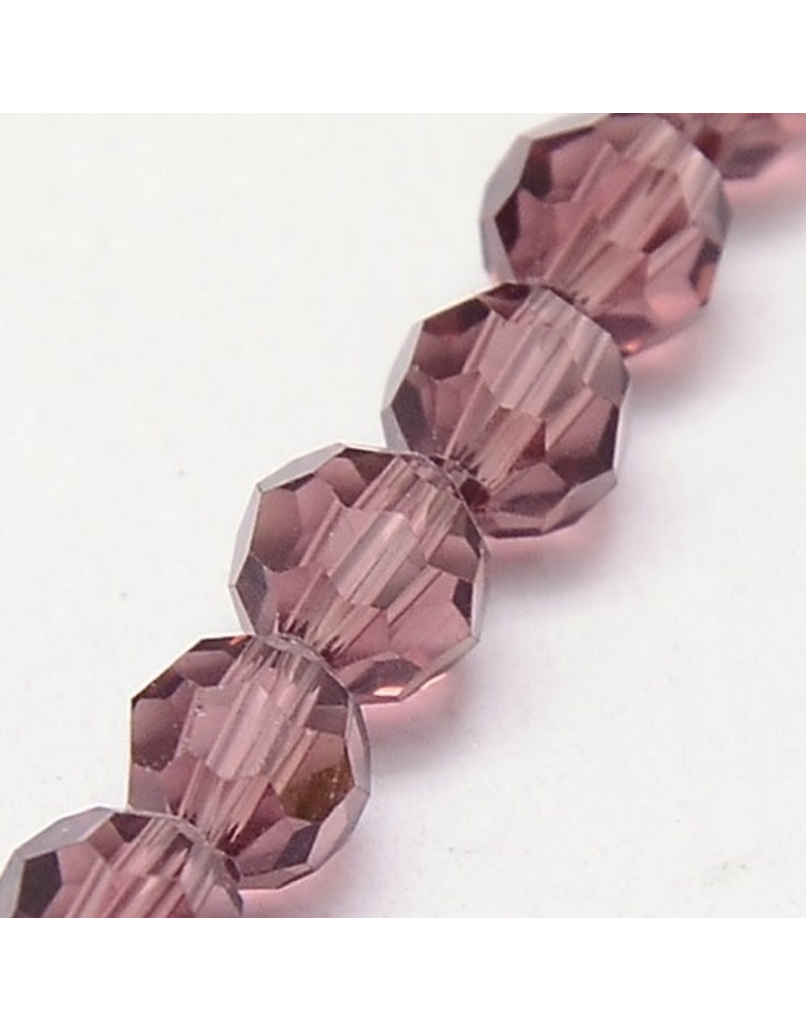 6mm Round  Transparent Purple  x85