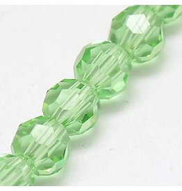 6mm Round  Transparent Light Green  x95