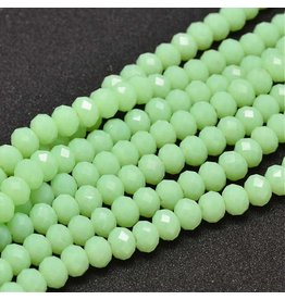 8x6mm Rondelle  Opaque Light Green x65