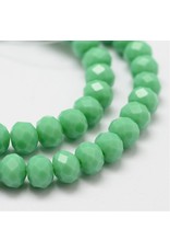 8x6mm Rondelle  Opaque Medium Sea Green  x65