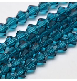 4mm Bicone  Capri Blue  'AA'  Grade  x90