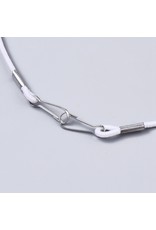 Lanyard Elastic Necklace  3mm x24'' White  x1
