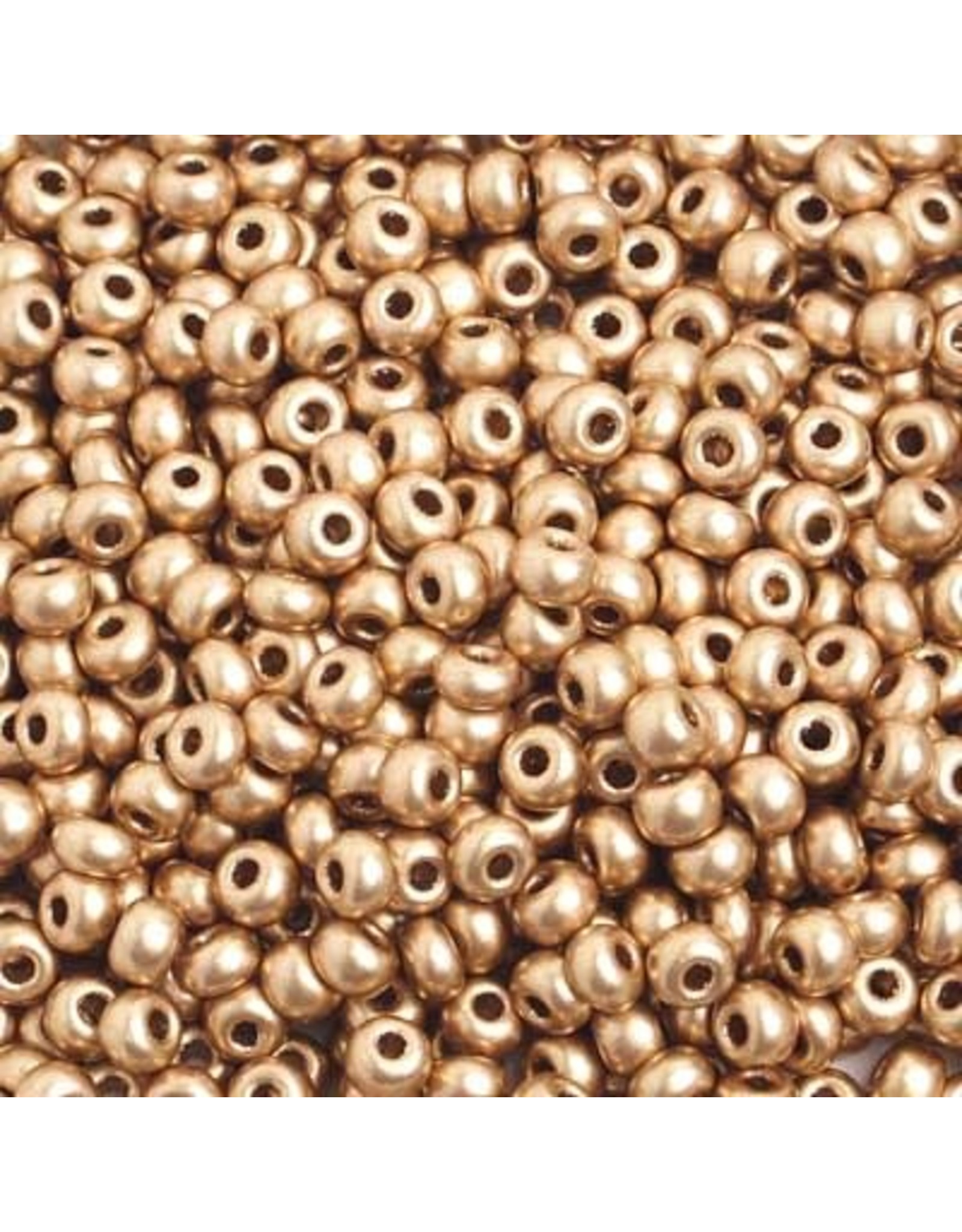 Czech *402218  6  Seed 10g  Gold Matte Metallic