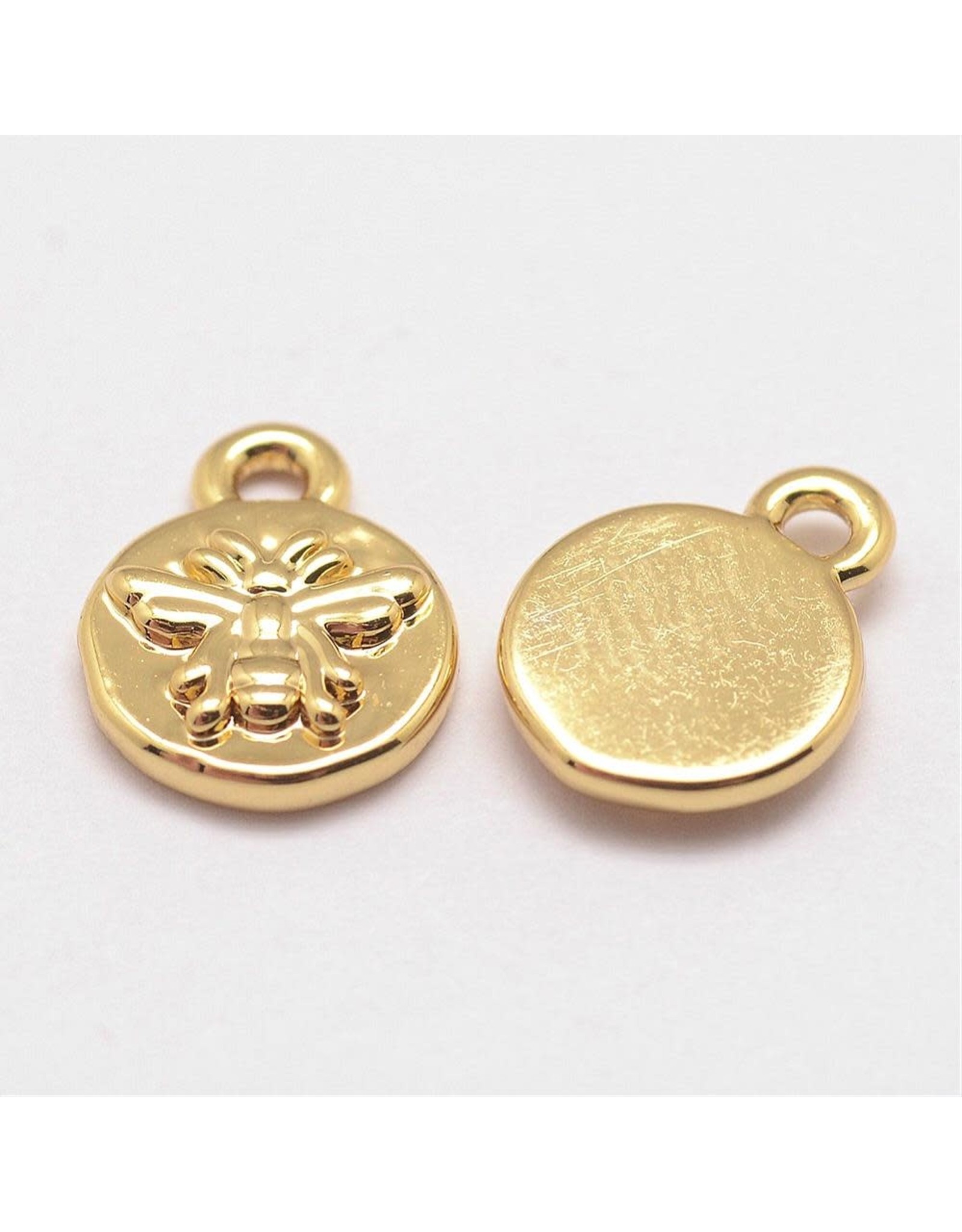 Bee  10mm  Real 18k Gold Plated  NF  x1