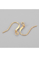 Ear Wire Ball 15x.7mm  Gold  x10  NF
