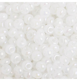 Czech 401713 6   Seed 20g Opaque Pearl White AB