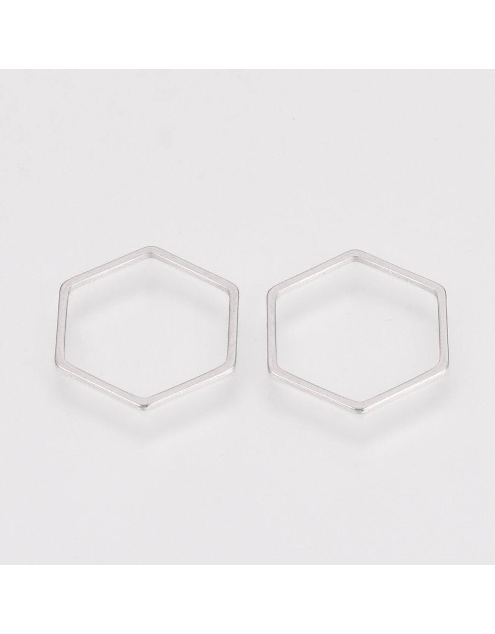 Hexagon Link  20x23mm Stainless Steel  x6  NF