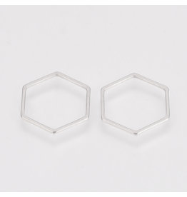 Hexagon Link  14x12mm Stainless Steel  x10  NF