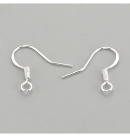 Ear Wire 17x14mm Sterling Silver 1 Pair