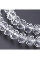 8x6mm Rondelle  Clear  x65
