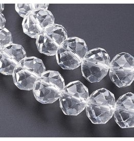 8x6mm Rondelle  Clear  x65