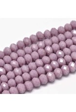 8x6mm Rondelle  Opaque Plum Purple   x65