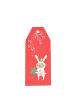 Paper Gift Tag  Rabbit  60x25mm  x10