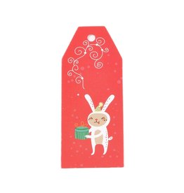 Paper Gift Tag  Rabbit  60x25mm  x10