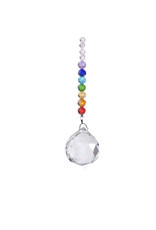 Suncatcher Crystal 36x30mm  25cm Long   x1