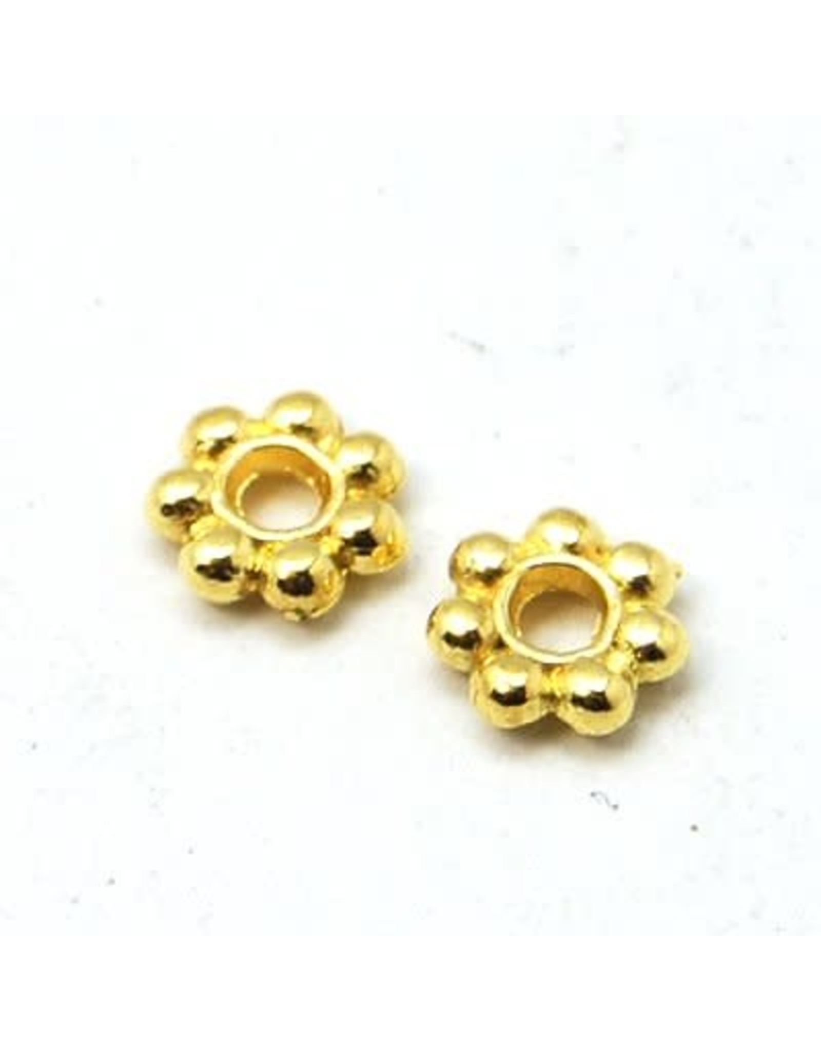 Daisy Spacer Bead Gold 4mm x100 NF