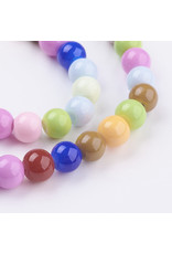 6mm  Round   Glass Pearl Mix  approx  x70