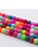 8mm  Round   Glass Pearl Mix  approx  x52