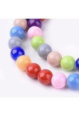 10mm  Round   Glass Pearl Mix  approx  x40