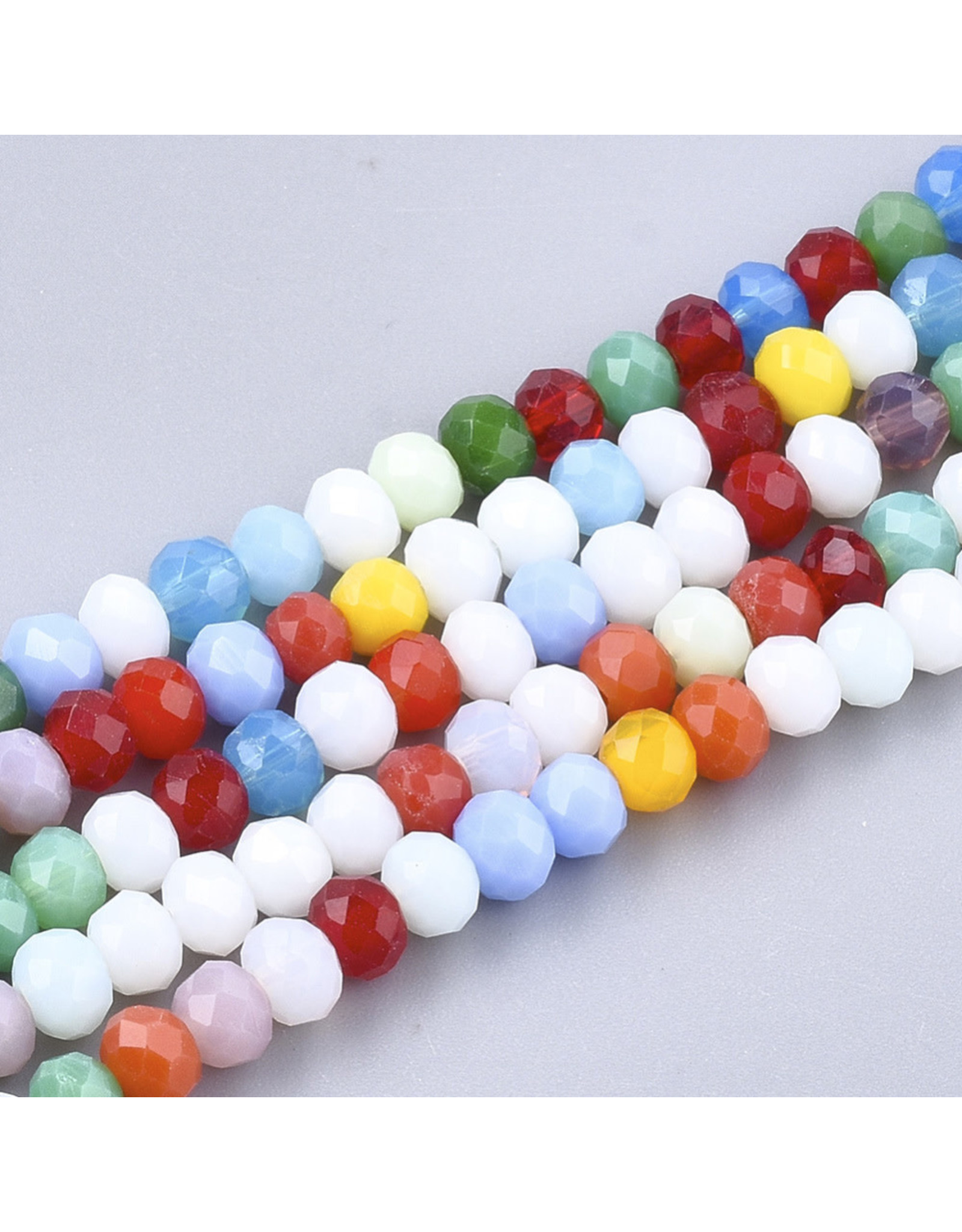 4x3mm Rondelle Mixed Colours x140