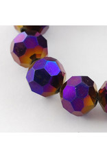 4mm Round  Opaque Purple AB  x95