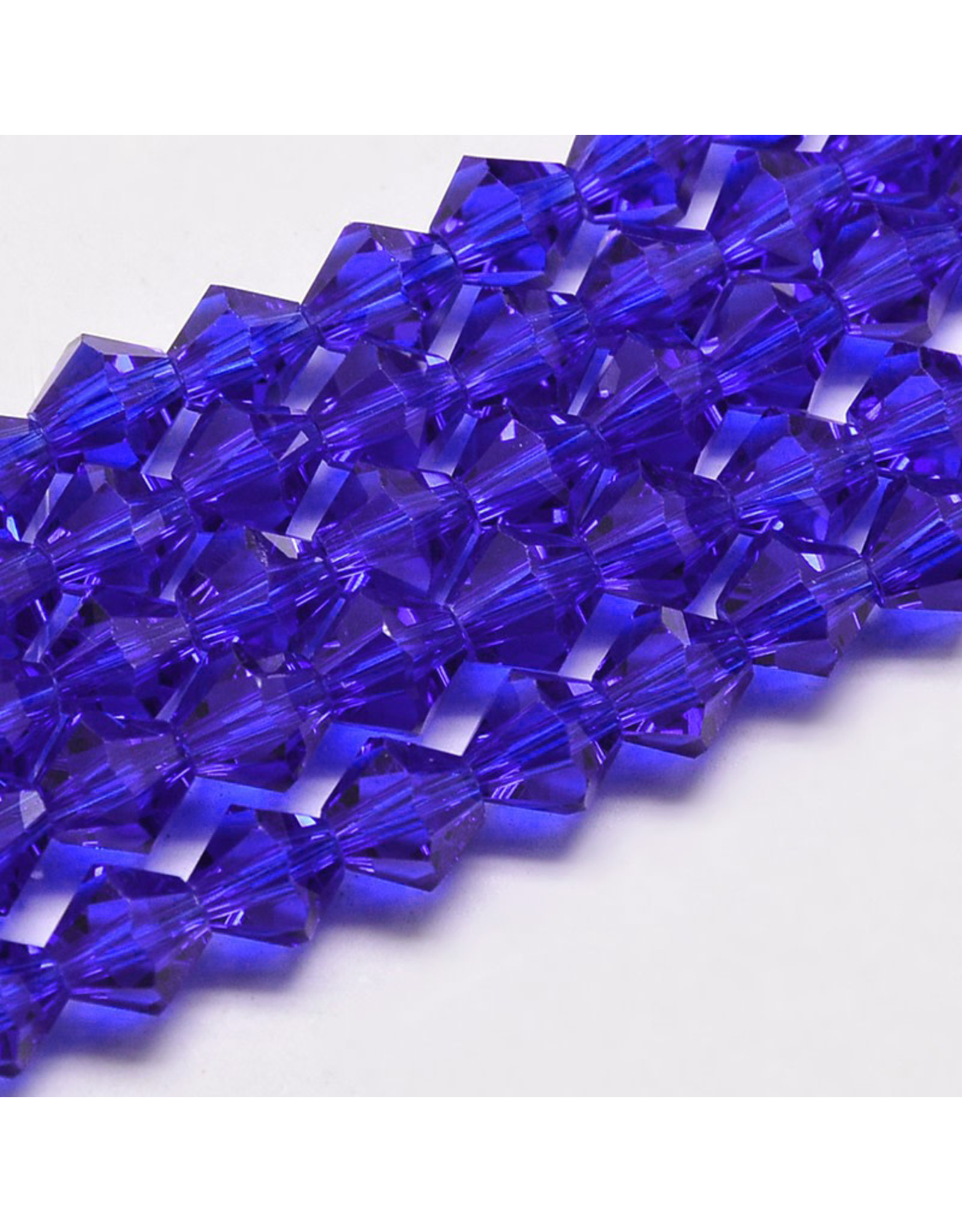 4mm Bicone Dark Sapphire Blue   'AA'  Grade  x95