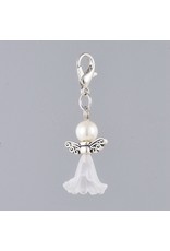 Angel Charm 40mm Mixed  Antique Silver x5