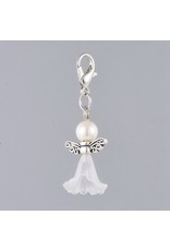 Angel Zipper Pull 40mm Mixed  Antique Silver x5