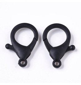 Lobster Clasp  Acrylic  35mm Black  x5