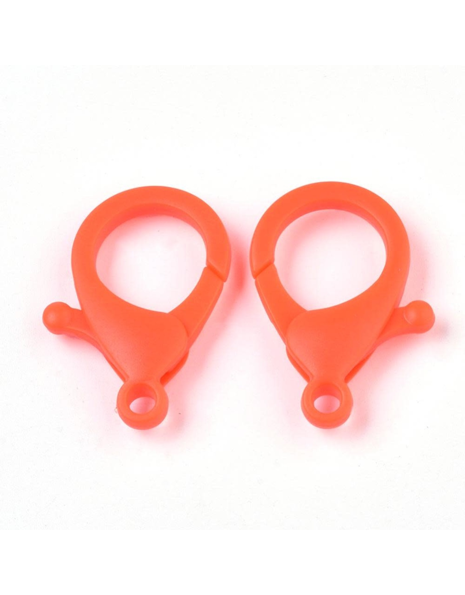 Lobster Clasp  Acrylic  35mm Orange  x5