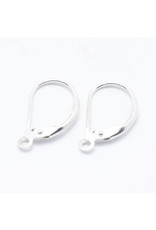 Lever Back 16x10mm Sterling Silver 1 Pair