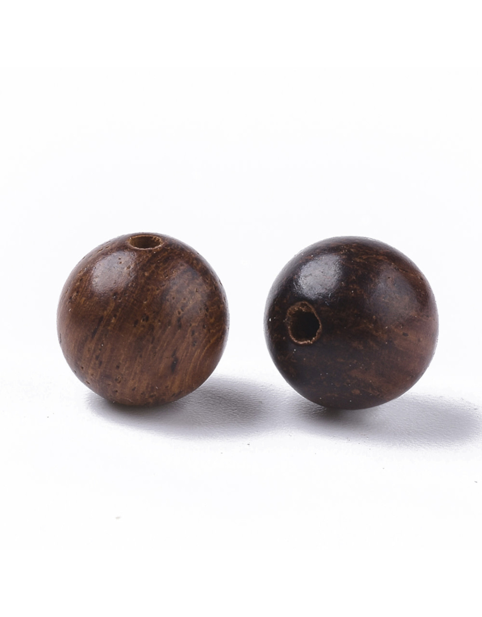 8mm Wood Round Bead Red Brown x100