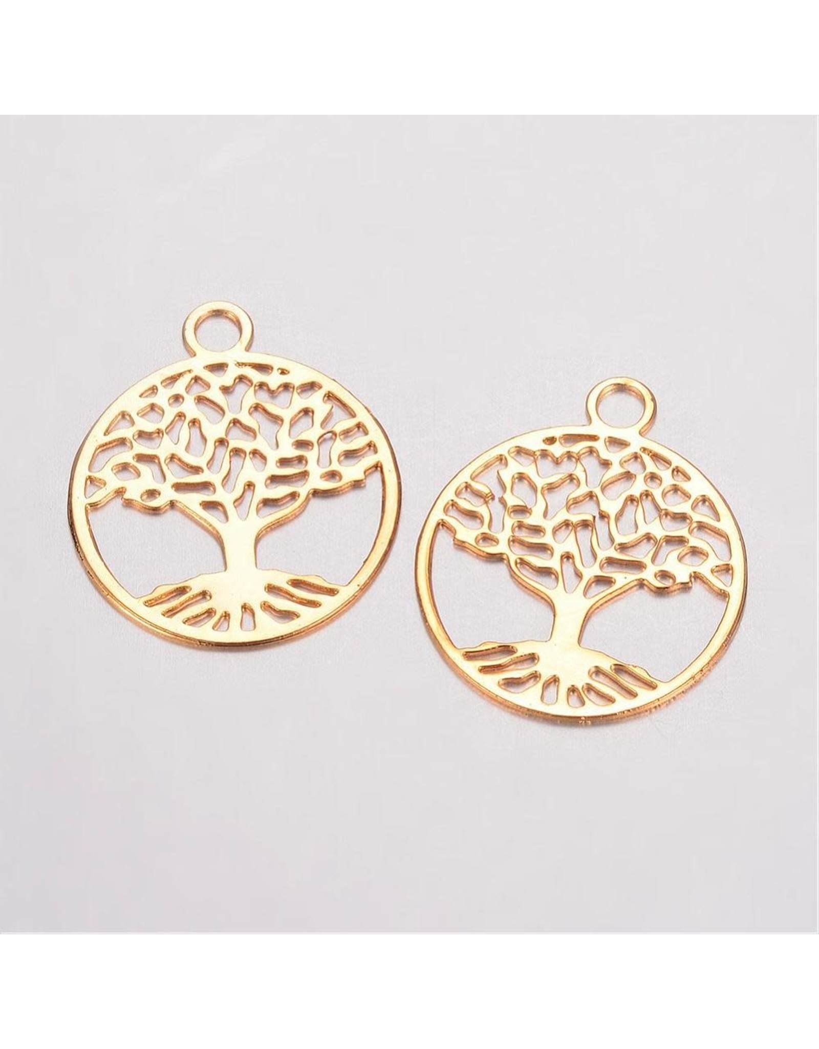 Tree of Life  24x20mm  Gold  NF  x6