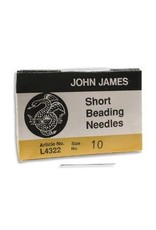 John James English Beading Needle #2A  Size 10 Short  1.25"   x25