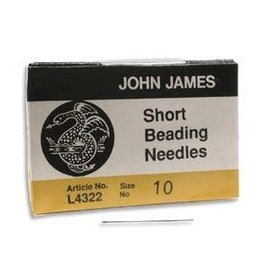 John James English Beading Needle Size 10 Short  1.25"   x25