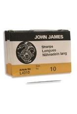 John James Beading Needle Size 10 Sharps  1.25"   x25