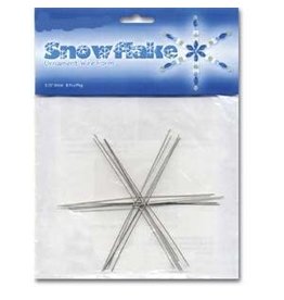 Snowflake Form 3  1/4"  Silver  x8