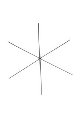 Snowflake Form 3  3/4"  Silver  x8