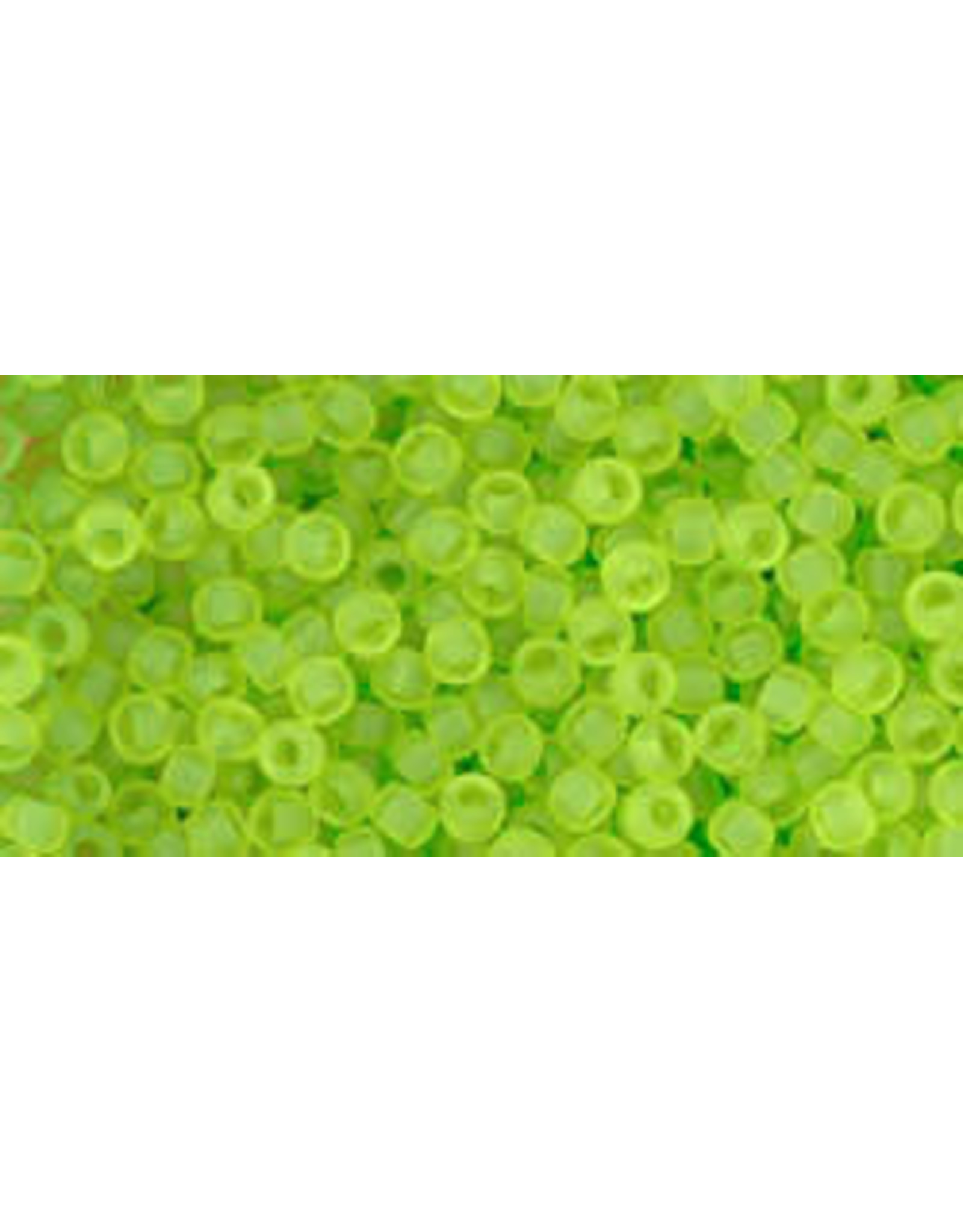 Toho 4f  11  Round 6g Transparent Lime Green Matte