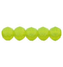 51010 3mm English Cut Milky Dark Peridot Green  x50