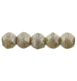 p65431 3mm English Cut Opaque Green Lustre x50