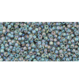 Toho 176B 15  Round 20g  Transparent Black Diamond Grey AB