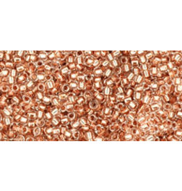 Toho 740B 15  Round 20g Clear Copper Lined