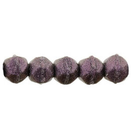 Czech 79086 3mm English Cut  Pink Purple Suede Metallic    x50